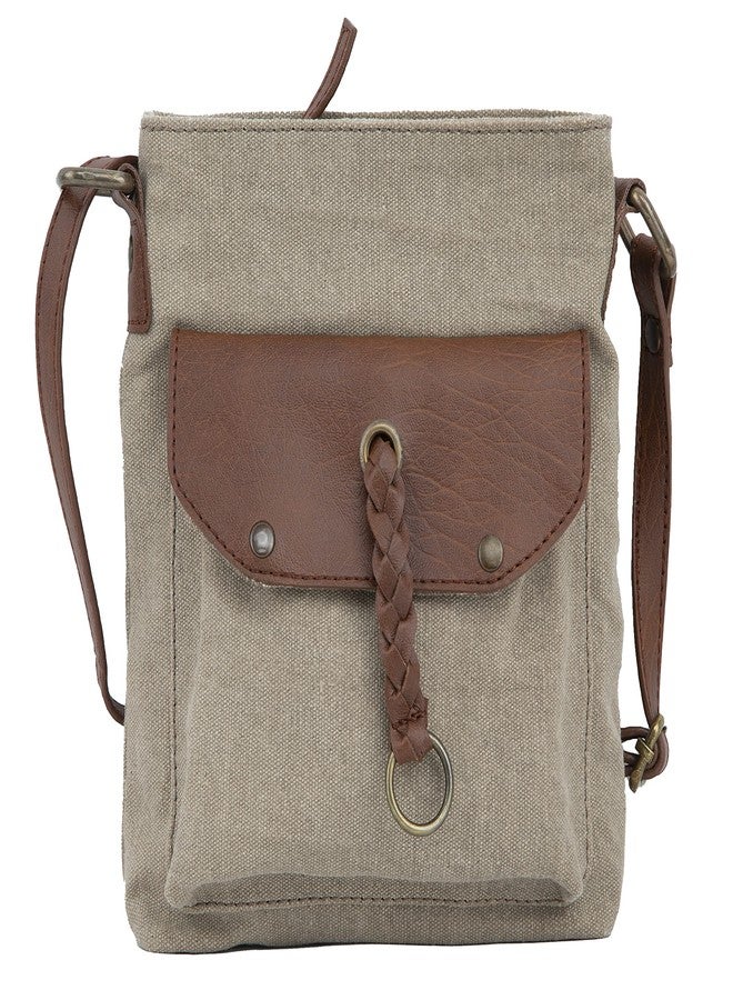 Mona B Canvas Sling Crossbody Bag with Stylish Design for Women - River Stone - Image 1